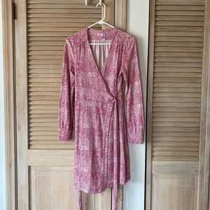 Lilly Pulitzer Pink and White Wrap Dress